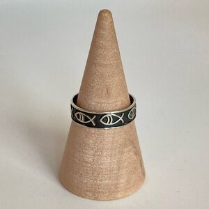 Sterling Silver Fish Design Ring